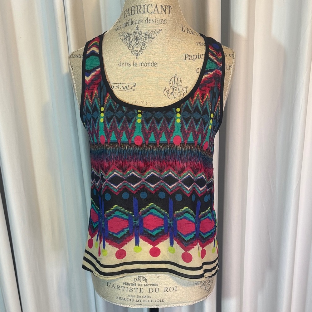 Vintage Y2K Wet Seal Geometric Patterned Women's Top